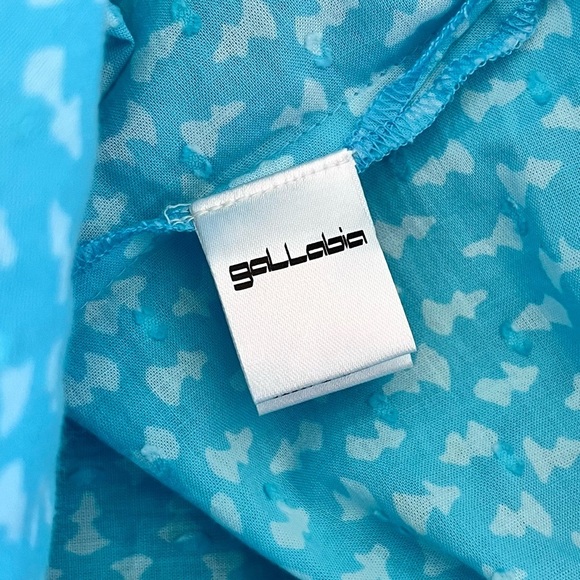 Gallabia Blue and White Long Sleeve Caftan Kaftan Medium - Picture 6 of 11